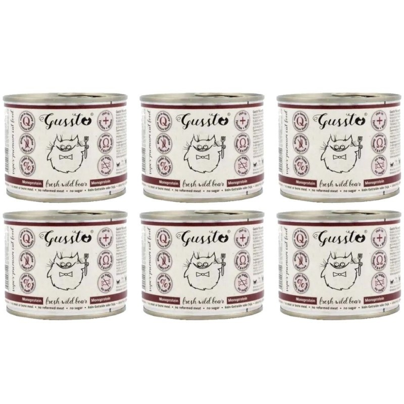 GUSSTO Cat Fresh Wild Boar 6x200 g