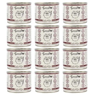 GUSSTO Cat Fresh Wild Boar 12x200 g