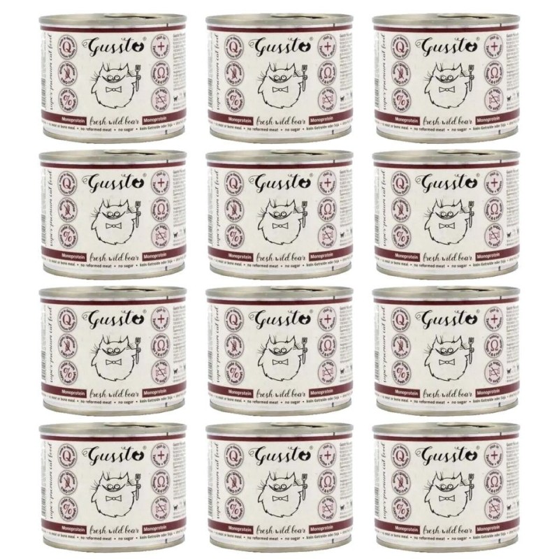 GUSSTO Cat Fresh Wild Boar 12x200 g