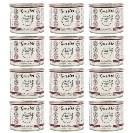 GUSSTO Cat Fresh Wild Boar 12x200 g