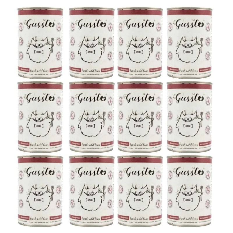 GUSSTO Cat Fresh Wild Boar 12x400 g