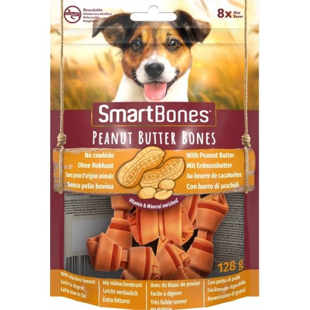 SmartBones Peanut Butter Mini Kausnack für Hunde kleiner Rassen 8 Stck