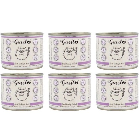 GUSSTO Cat Fresh Turkey &amp, Duck 6x200 g