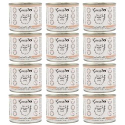GUSSTO Cat Fresh Calf &amp, Rabbit 200 g x 12