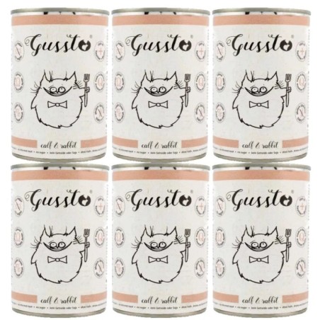 GUSSTO Cat Fresh Calf &amp, Rabbi 6x400 g