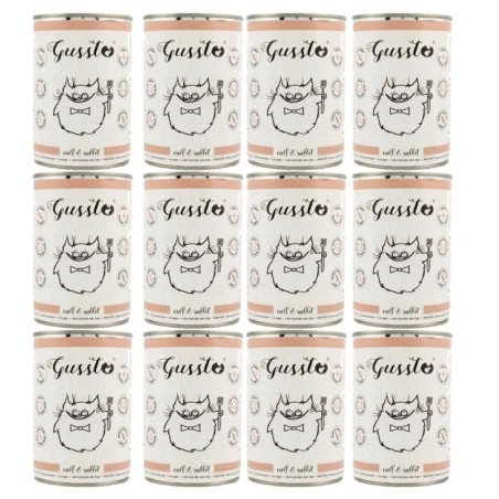 GUSSTO Cat Fresh Calf &amp, Rabbit 12x400 g
