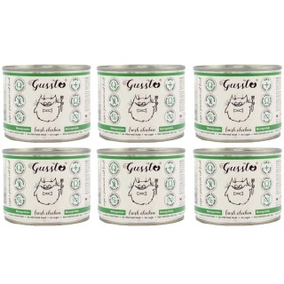 GUSSTO Cat Fresh Chicken FRISCHES HAEHNCHEN 6x200 g