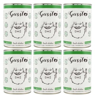 GUSSTO Cat Fresh Chicken FRISCHES HAEHNCHEN 6x400 g