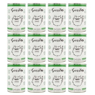 GUSSTO Cat Fresh Chicken frisches Huhn 12x400 g