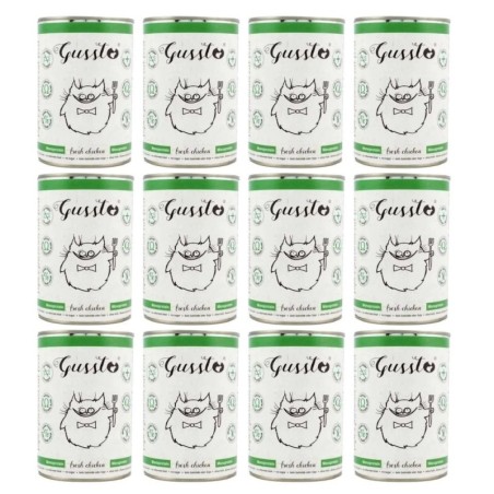 GUSSTO Cat Fresh Chicken frisches Huhn 12x400 g