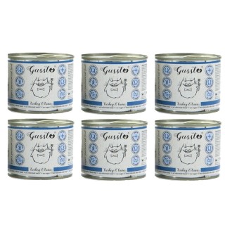 GUSSTO Cat Fresh Turkey&amp,Tuna FRISCHES TRUTHAHN UND THUNFISCH 6x200 g