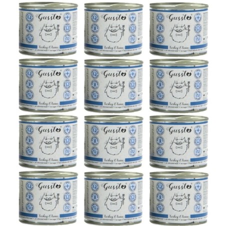 GUSSTO Cat Fresh Turkey&amp,Tuna FRISCHES TRUTHAHN UND THUNFISCH 12x200 g