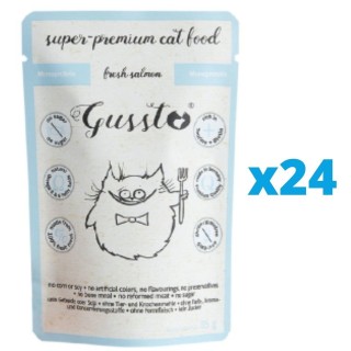 GUSSTO Cat Fresh Salmon mit Lachs 24x85 g