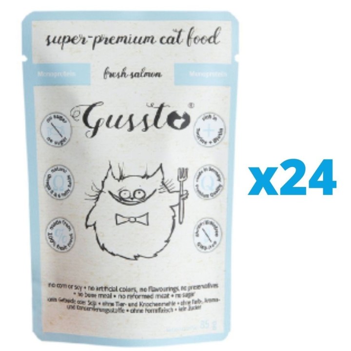 GUSSTO Cat Fresh Salmon mit Lachs 24x85 g