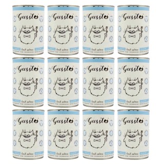 GUSSTO Cat Fresh Salmon 400 g x 12