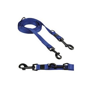 Karlie - Nylon-Führleinen "Sportiv" 3-Fach verstellbar, Farbe: Dunkelblau [200 cm x 20 mm]