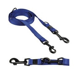 Karlie - Nylon-Führleinen "Sportiv" 3-Fach verstellbar, Farbe: Dunkelblau [200 cm x 20 mm]