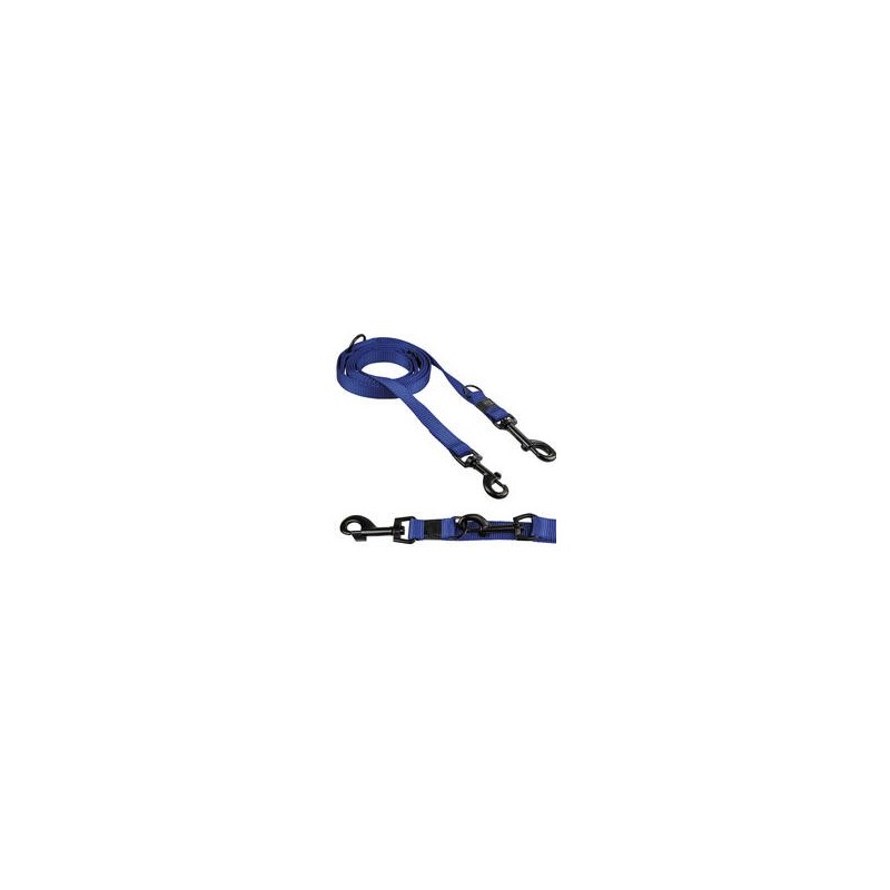 Karlie - Nylon-Führleinen "Sportiv" 3-Fach verstellbar, Farbe: Dunkelblau [200 cm x 20 mm]