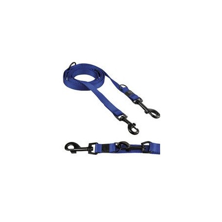 Karlie - Nylon-Führleinen "Sportiv" 3-Fach verstellbar, Farbe: Dunkelblau [200 cm x 20 mm]