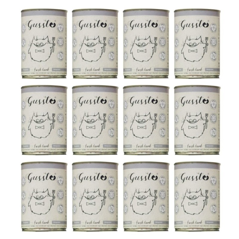 GUSSTO Cat Fresh Lamb 12x400 g