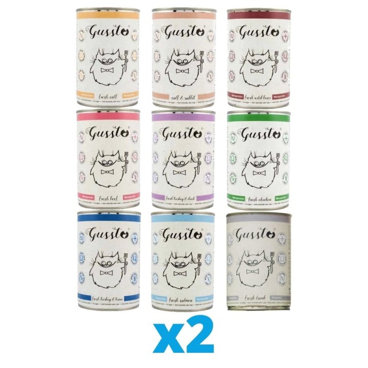 GUSSTO Cat mix Geschmacks 18x400 g