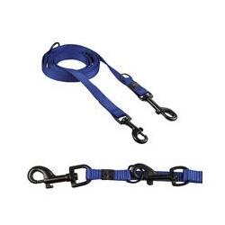Karlie - Nylon-Führleinen "Sportiv" 3-Fach verstellbar, Farbe: Dunkelblau [200 cm x 10 mm]