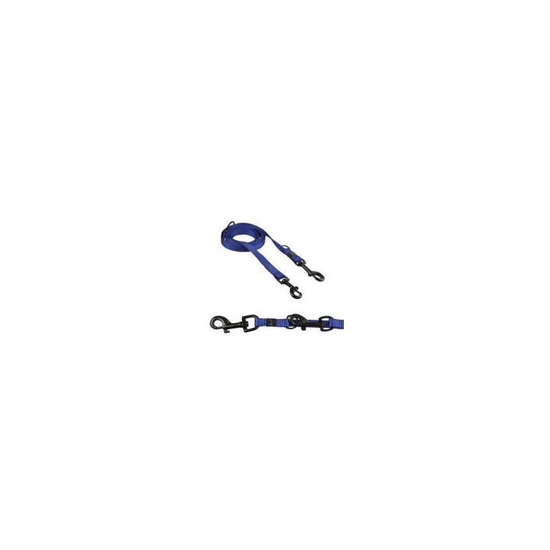 Karlie - Nylon-Führleinen "Sportiv" 3-Fach verstellbar, Farbe: Dunkelblau [200 cm x 10 mm]
