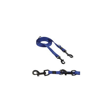 Karlie - Nylon-Führleinen "Sportiv" 3-Fach verstellbar, Farbe: Dunkelblau [200 cm x 10 mm]