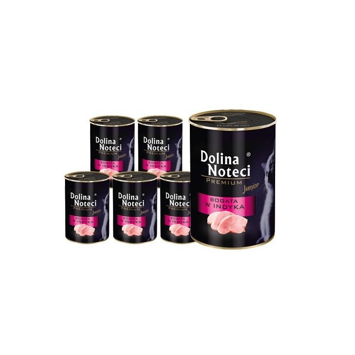 DOLINA NOTECI Premium Junior Truthahn-reiches Kätzchenfutter 12x400 g