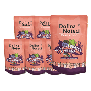 DOLINA NOTECI Superfood Hummer und Garnelen 10x85g Nassfutter für Katzen