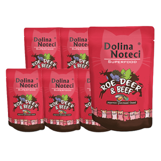 DOLINA NOTECI Superfood Reh und Rind 10x85g Katzennassfutter