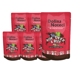 DOLINA NOTECI Superfood Reh und Rind 10x85g Katzennassfutter