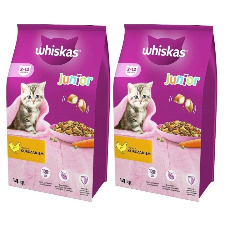 WHISKAS Junior Chicken ( Huhn )14kg x 2