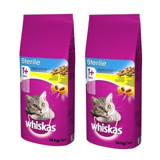 WHISKAS Adult Sterile 14kg x 2