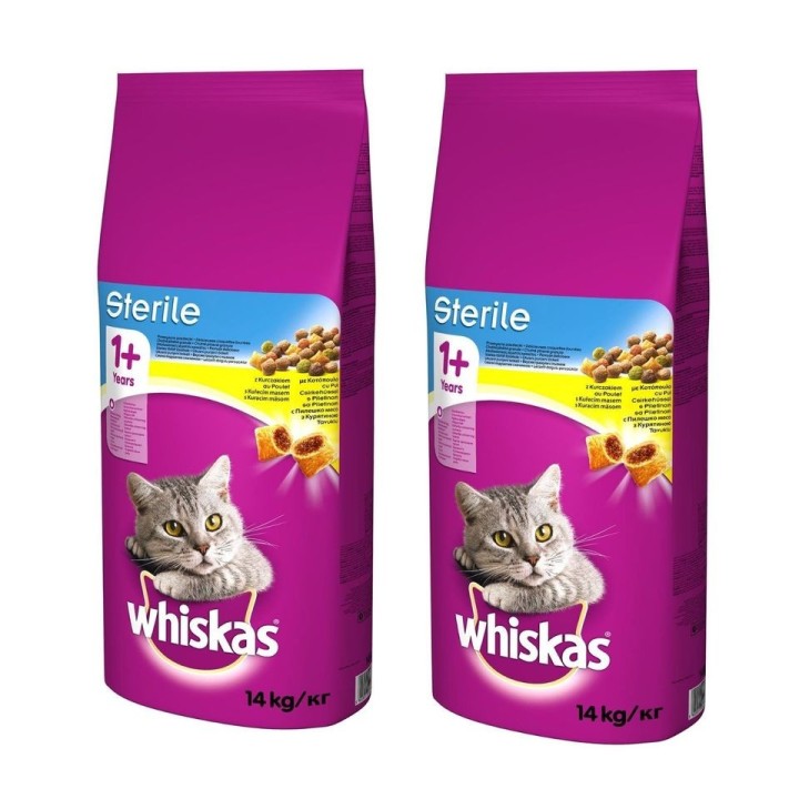 WHISKAS Adult Sterile 14kg x 2