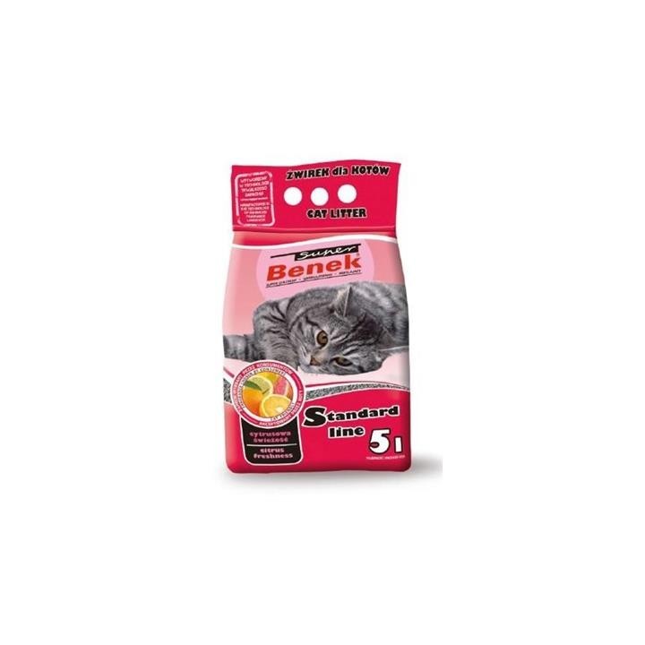 BENEK Super Standard Bentonitstreu - Zitrusfrische 10 L (5 L x 2)