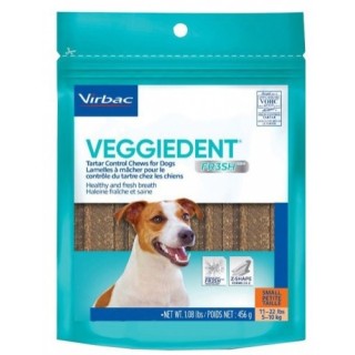 VIRBAC Veggiedent Fresh S (5-10 kg) Hundekauartikel 15 Stk.