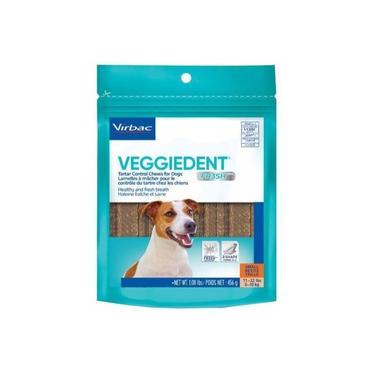 VIRBAC Veggiedent Fresh S (5-10 kg) Hundekauartikel 15 Stk.