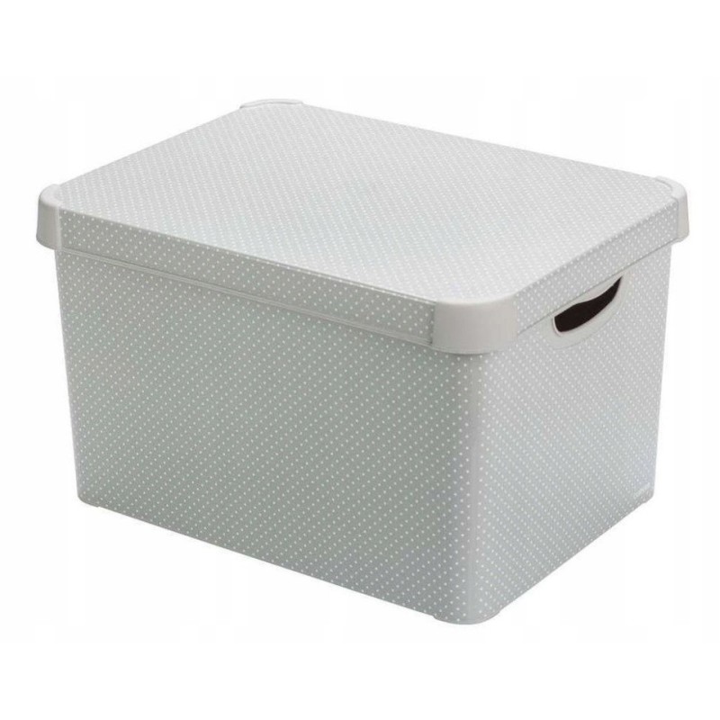 CURVER Deco Stockholm L Aufbewahrungsbox mit Deckel Dots