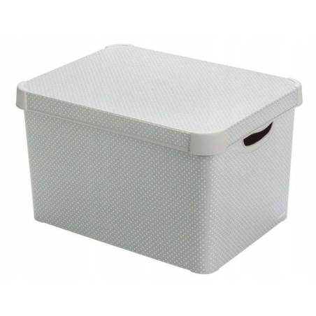 CURVER Deco Stockholm L Aufbewahrungsbox mit Deckel Dots