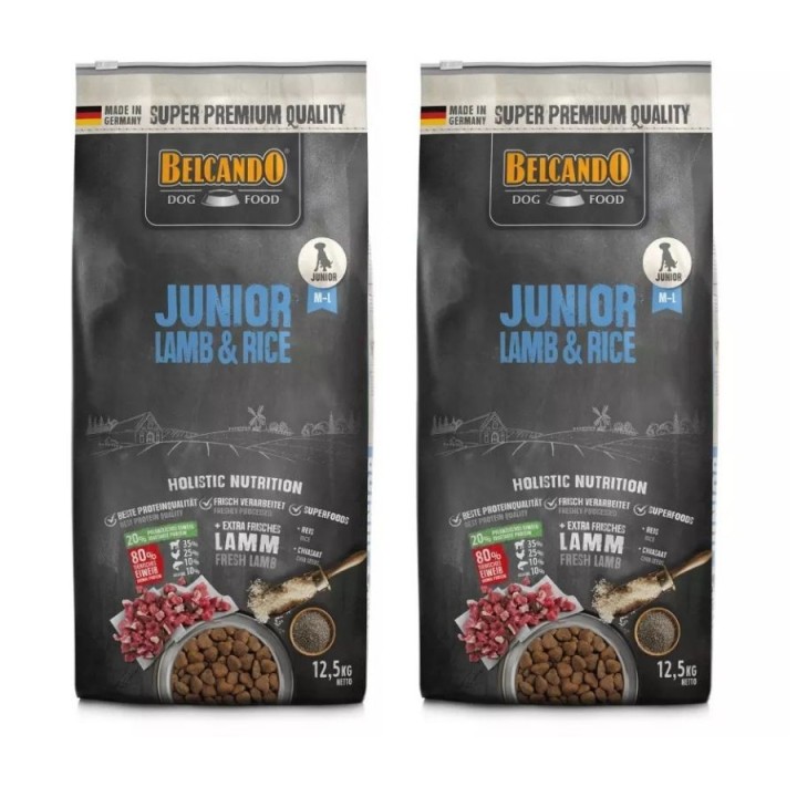 BELCANDO Junior Lamb &amp, Rice M-L 25 kg (2x12.5 kg)