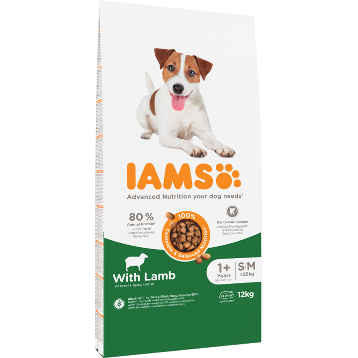 IAMS For Vitality Adult Small &amp, Medium Breed Lamb 12 kg