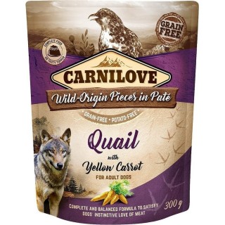 CARNILOVE Dog Paté Quail with Yellow Carrot 300g