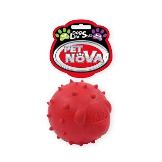 PET NOVA DOG LIFE STYLE Kauspielzeug Leckerlieball Minze Aroma 6,5cm rot