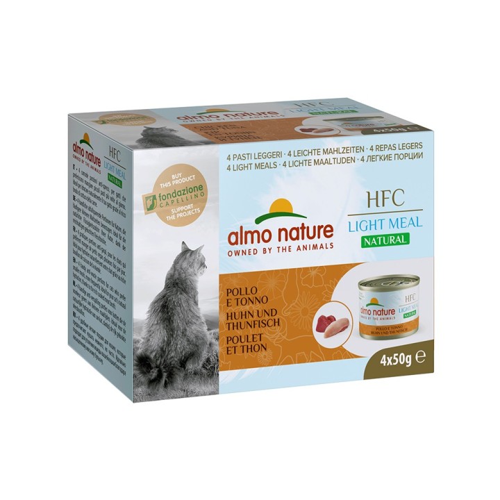 Sparpaket Almo Nature HFC Natural Light 24 x 50 g - Huhn & Thunfisch