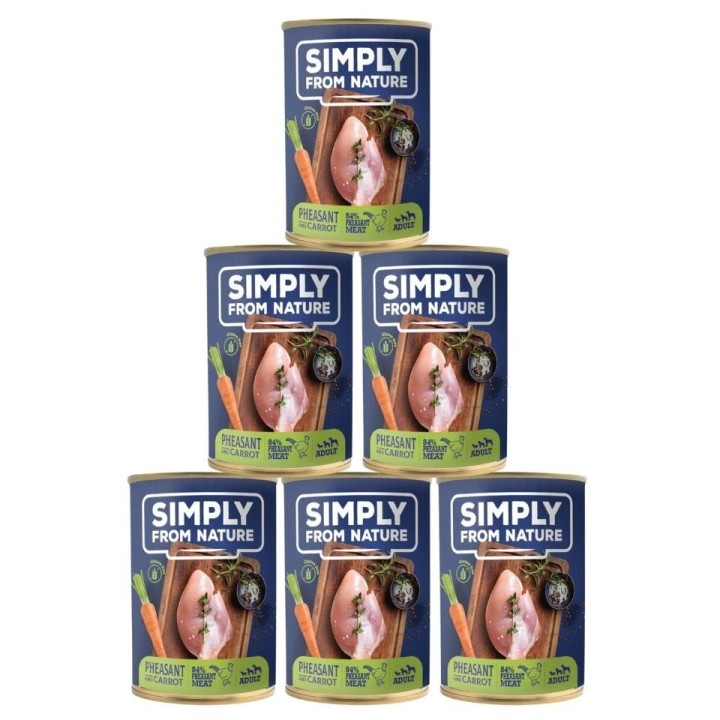 SIMPLY FROM NATURE Fasan mit Karotte 6 x 400 g