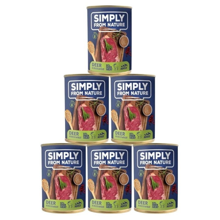 SIMPLY FROM NATURE Hirsche mit Buchweizen 6 x 400 g