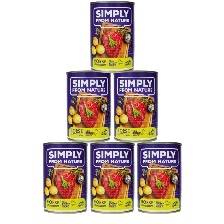 SIMPLY FROM NATURE Pferdefleisch mit Kartoffeln 6 x 400 g