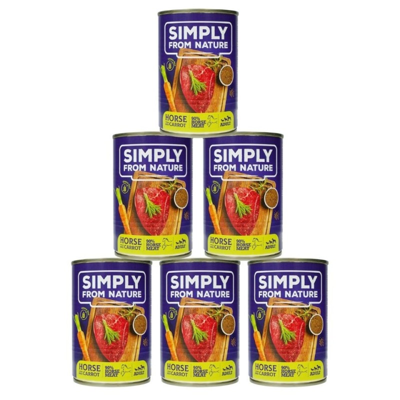 SIMPLY FROM NATURE Pferdefleisch mit Leinsamen 6 x 400 g