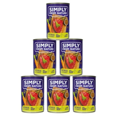 SIMPLY FROM NATURE Pferdefleisch mit Leinsamen 6 x 400 g